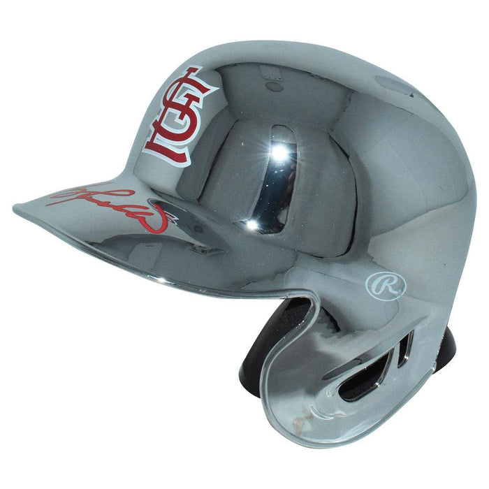 Terry Pendleton Signed St Louis Cardinals Chrome Mini MLB Baseball Batting Helmet (JSA) - RSA