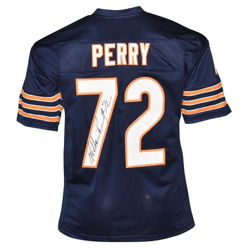 William Perry Signed Chicago Blue Football Jersey (JSA) - RSA