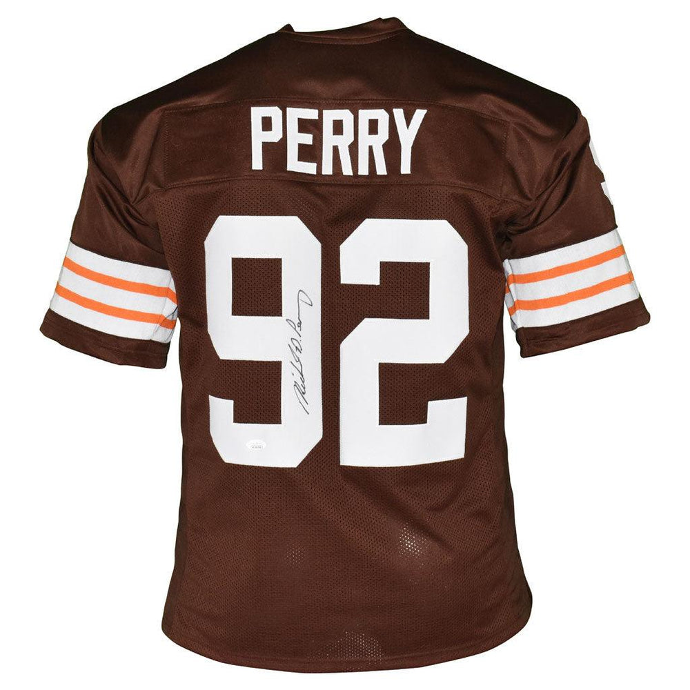 Michael Dean Perry Signed Cleveland Brown Football Jersey (JSA) - RSA