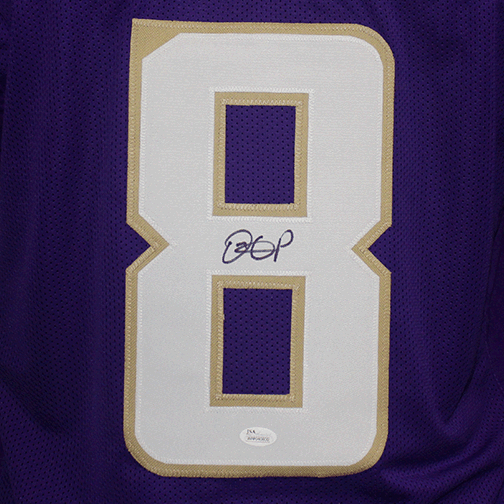 Dante Pettis College Style Autographed Football Jersey Purple (JSA) - RSA