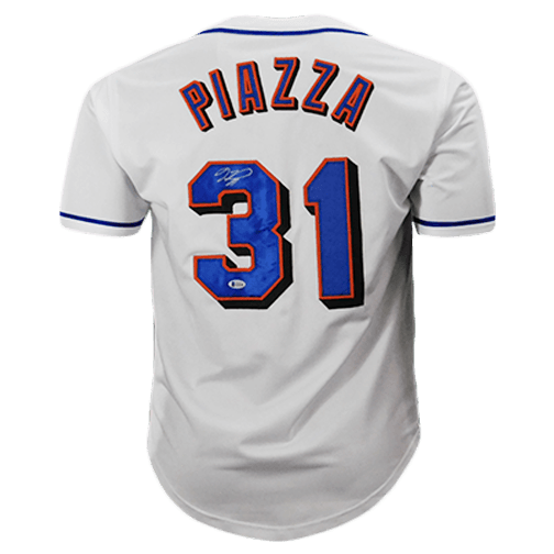 Mike Piazza Signed New York White Jersey (Beckett) - RSA