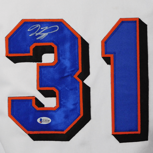 Mike Piazza Signed New York White Jersey (Beckett) - RSA