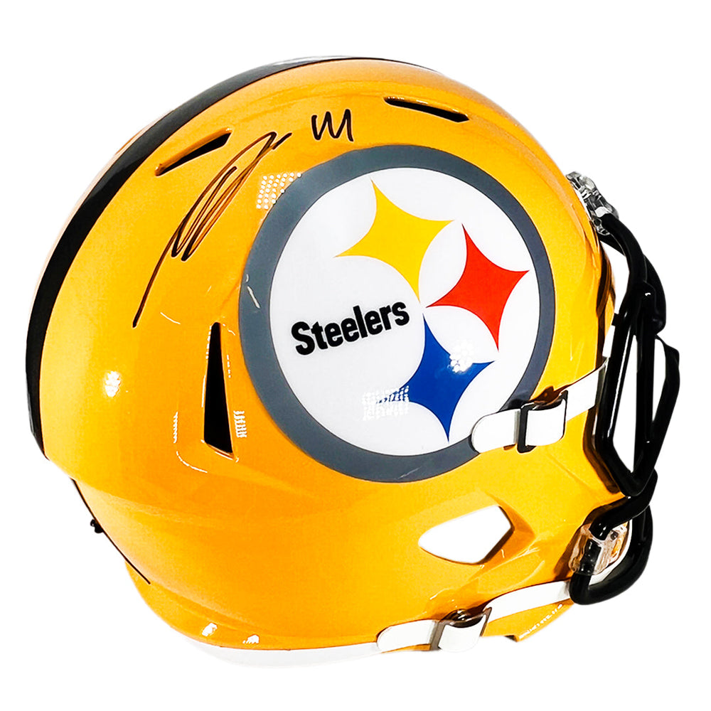 George Pickens Signed Pittsburgh Steelers Throwback Speed Full-Size Replica Football Helmet (JSA)