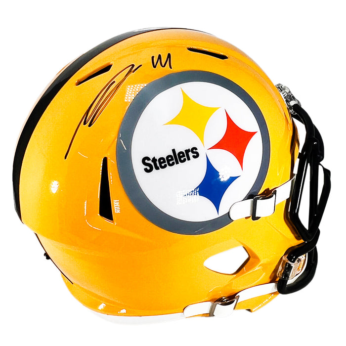 George Pickens Signed Pittsburgh Steelers Throwback Speed Full-Size Replica Football Helmet (JSA)