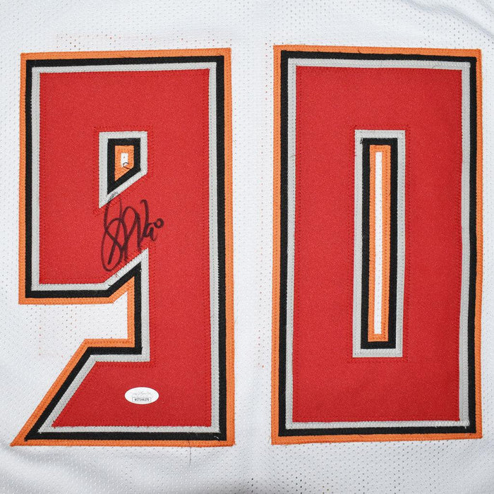 Jason Pierre-Paul Signed Tampa Bay Pro White Football Jersey (JSA) - RSA