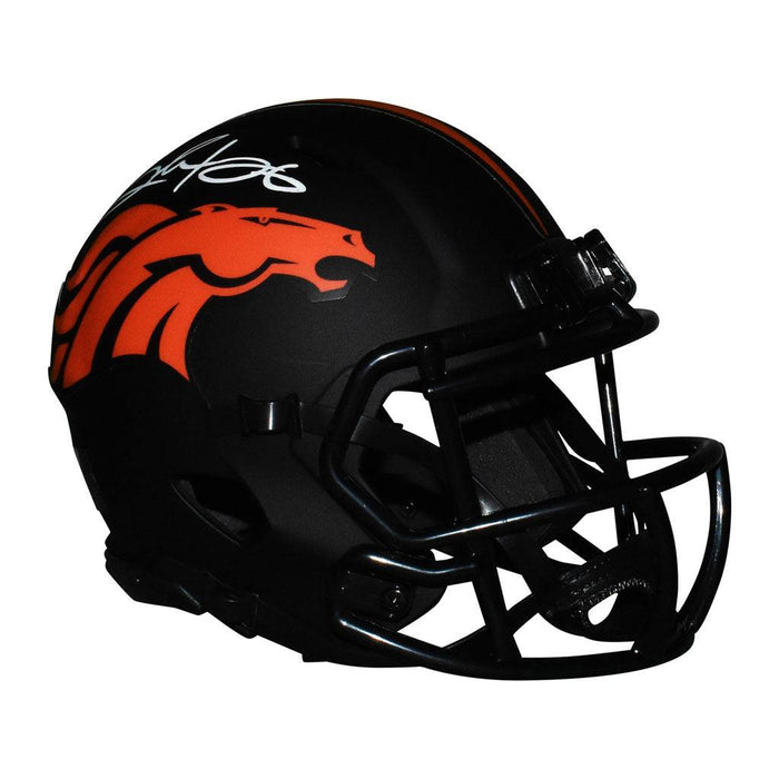 Clinton Portis Signed Denver Broncos Eclipse Speed Mini Replica Football Helmet (JSA) - RSA