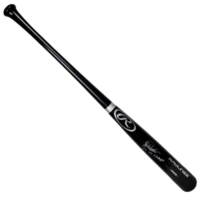 Jorge Posada Signed 5x WS champs Inscription Rawlings Black Baseball Bat (Beckett) - RSA