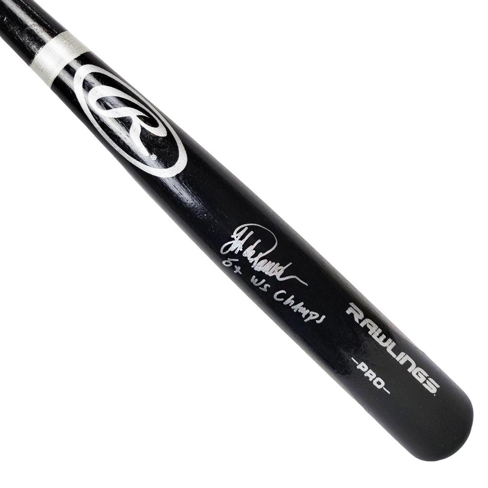 Jorge Posada Signed 5x WS champs Inscription Rawlings Black Baseball Bat (Beckett) - RSA