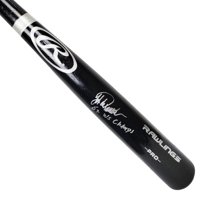Jorge Posada Signed 5x WS champs Inscription Rawlings Black Baseball Bat (Beckett) - RSA