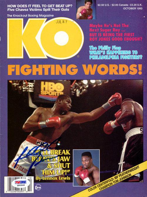 Riddick Bowe Autographed KO Boxing Magazine Cover PSA/DNA #Q95948 - RSA
