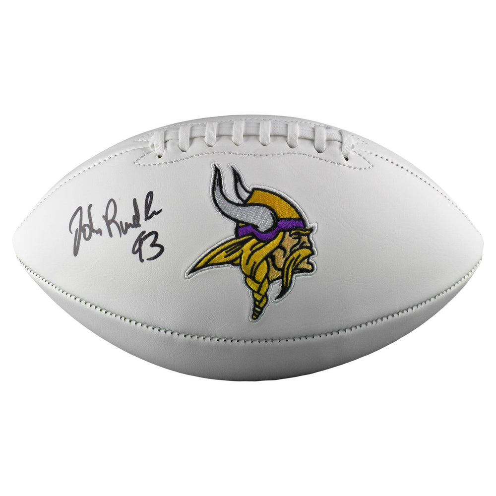 John Randle Signed Minnesota Vikings Official NFL Team Logo Football (JSA) - RSA