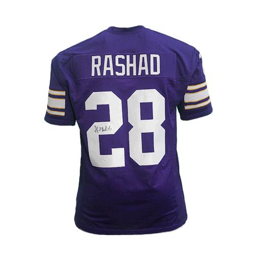 Ahmad Rashad Pro Style Autographed Football Jersey Purple (JSA) - RSA