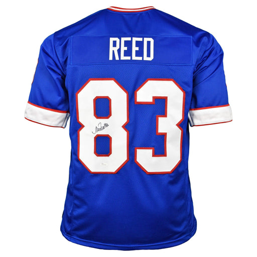 Andre Reed Signed Pro-Edition Blue Football Jersey (JSA) - RSA
