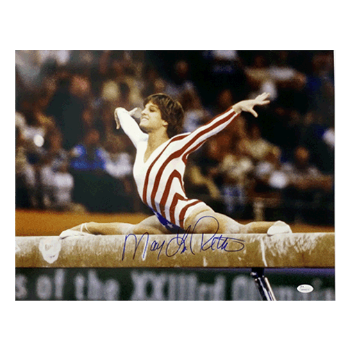 Mary Lou Retton Autographed 16 x 20 Photo USA Olympics Gymnastics Splits (JSA) - RSA