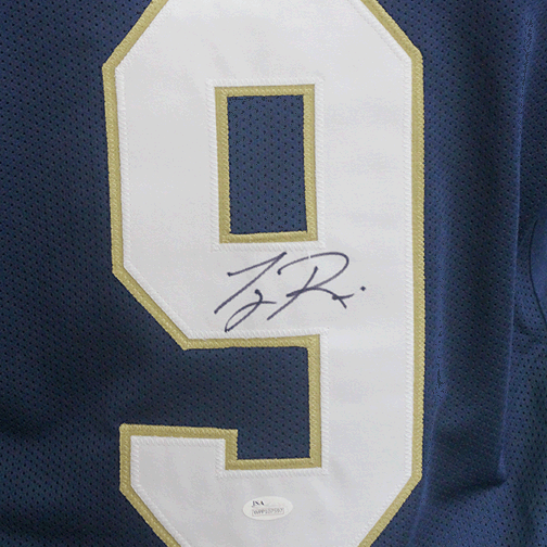 Tony Rice Notre Dame Autographed Blue Football Jersey (JSA) - RSA