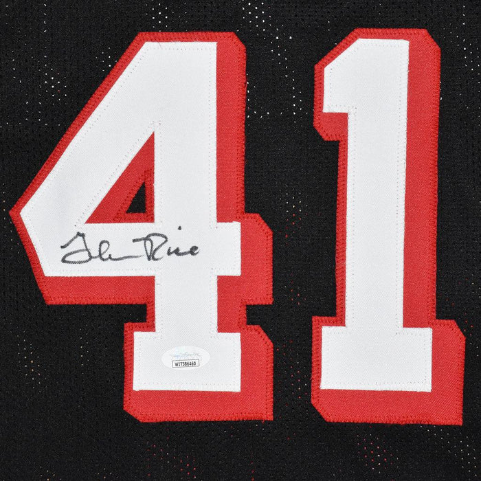 Glen Rice Signed Miami Pro Black Basketball Jersey (JSA) - RSA