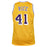 Glen Rice Signed Los Angeles Pro Yellow Basketball Jersey (JSA) - RSA