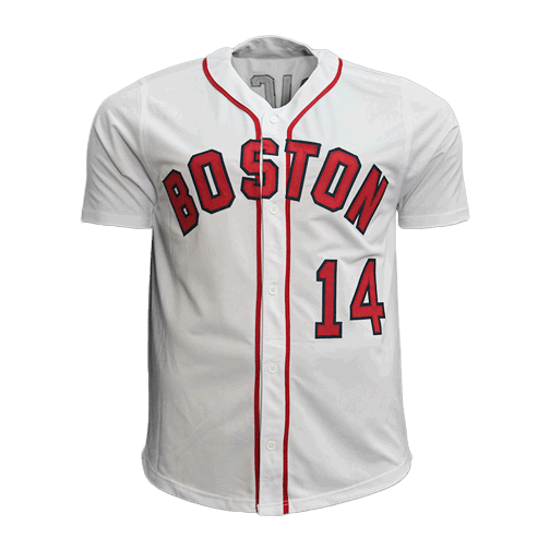 Jim Rice Autographed Boston Pro Style Baseball Throwback Jersey White (JSA) - RSA