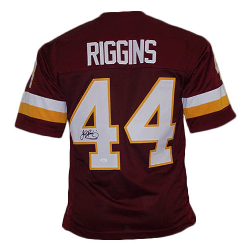 John Riggins Pro Style Autographed Football Jersey Maroon (JSA) - RSA