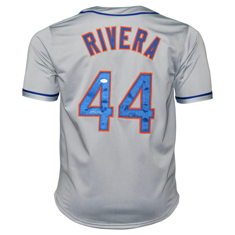 Rene Rivera Signed New York Grey Baseball Jersey (JSA) - RSA