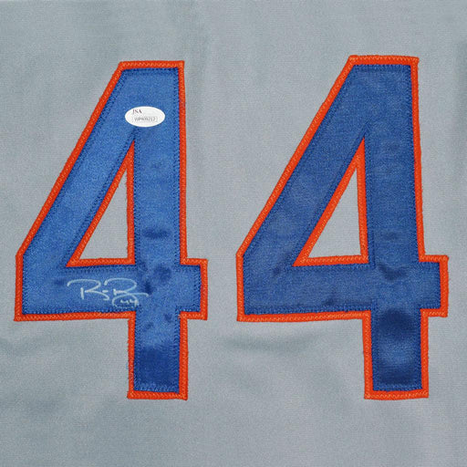 Rene Rivera Signed New York Grey Baseball Jersey (JSA) - RSA