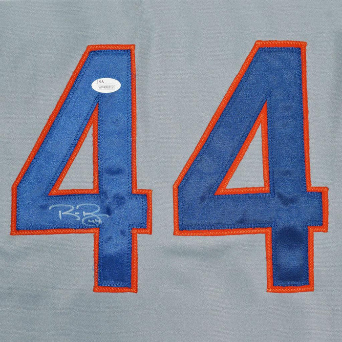 Rene Rivera Signed New York Grey Baseball Jersey (JSA) - RSA