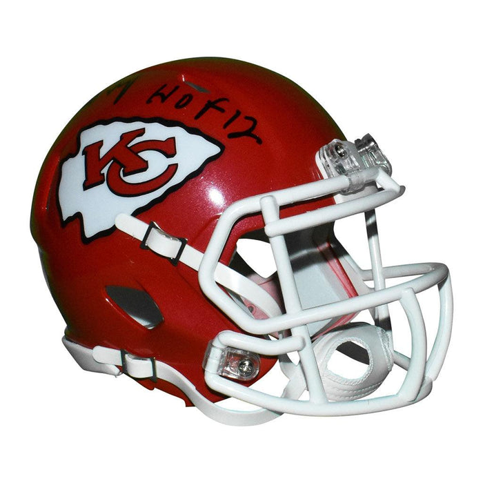Willie Roaf Signed HOF 12 Inscription Kansas City Chiefs Speed Mini Replica Red Football Helmet (JSA) - RSA