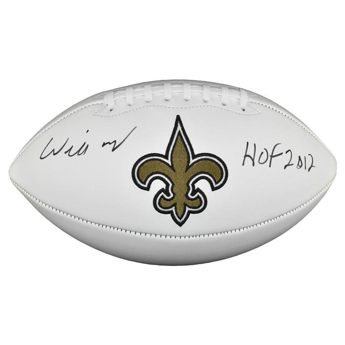 Willie Roaf Signed HOF 2012 Inscription New Orleans Saints Official NFL Team Logo Football (JSA) - RSA