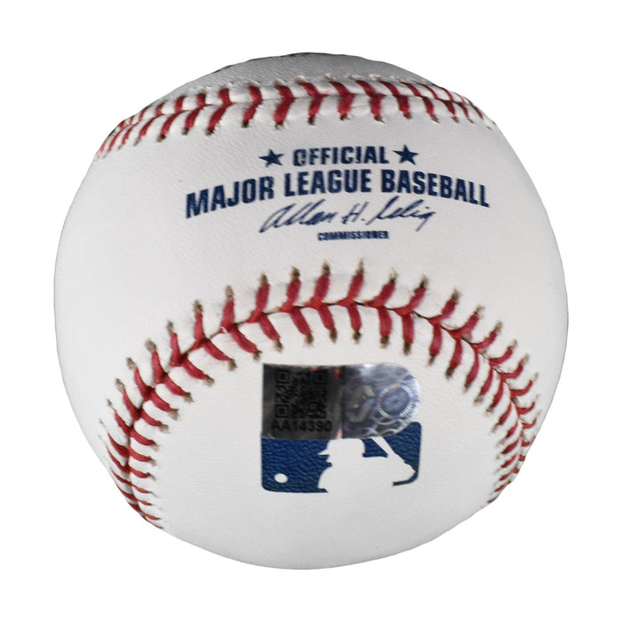 robin roberts signed inscribed hof 76 oml baseball aiv aa14390 top view