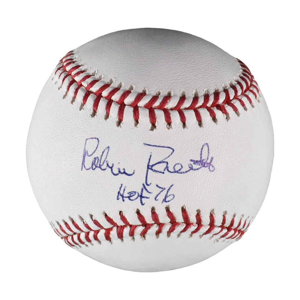 robin roberts signed inscribed hof 76 oml baseball aiv aa14390 certificate of authenticity