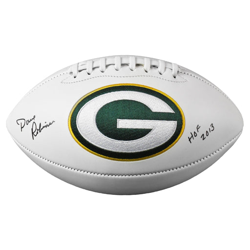 Dave Robinson Signed HOF 2013 Green Bay Packers Official Logo Football (JSA) - RSA
