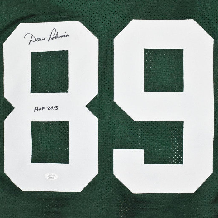Dave Robinson Signed HOF 2013 Inscription Green Bay Green Football Jersey (JSA) - RSA