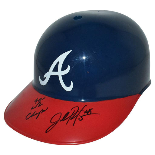 John Rocker Signed 99 NL Champs Inscription Atlanta Braves Souvenir MLB Baseball Batting Helmet (JSA) - RSA