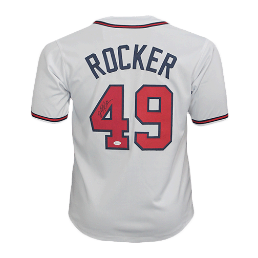 John Rocker Autographed Atlanta Pro Style White Baseball Jersey (JSA) — RSA