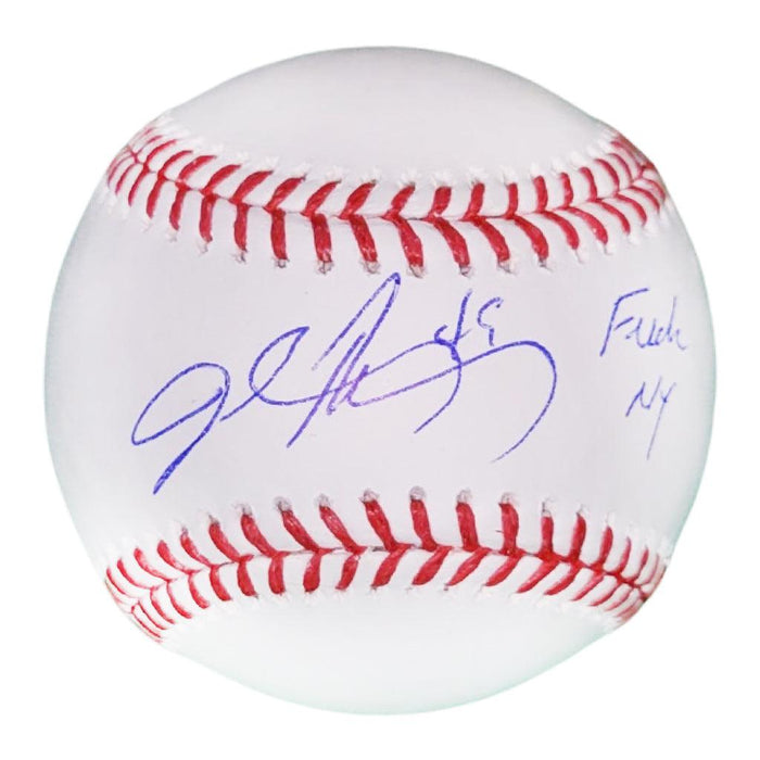John Rocker Signed F New York Inscription Rawlings Official Major League Baseball (JSA) - RSA
