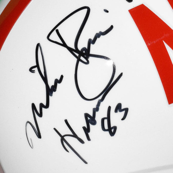 Rodgers/Rozier/Crouch Signed Heisman Inscriptions Nebraska Cornhuskers Mini Schutt Replica White Football Helmet (JSA) - RSA