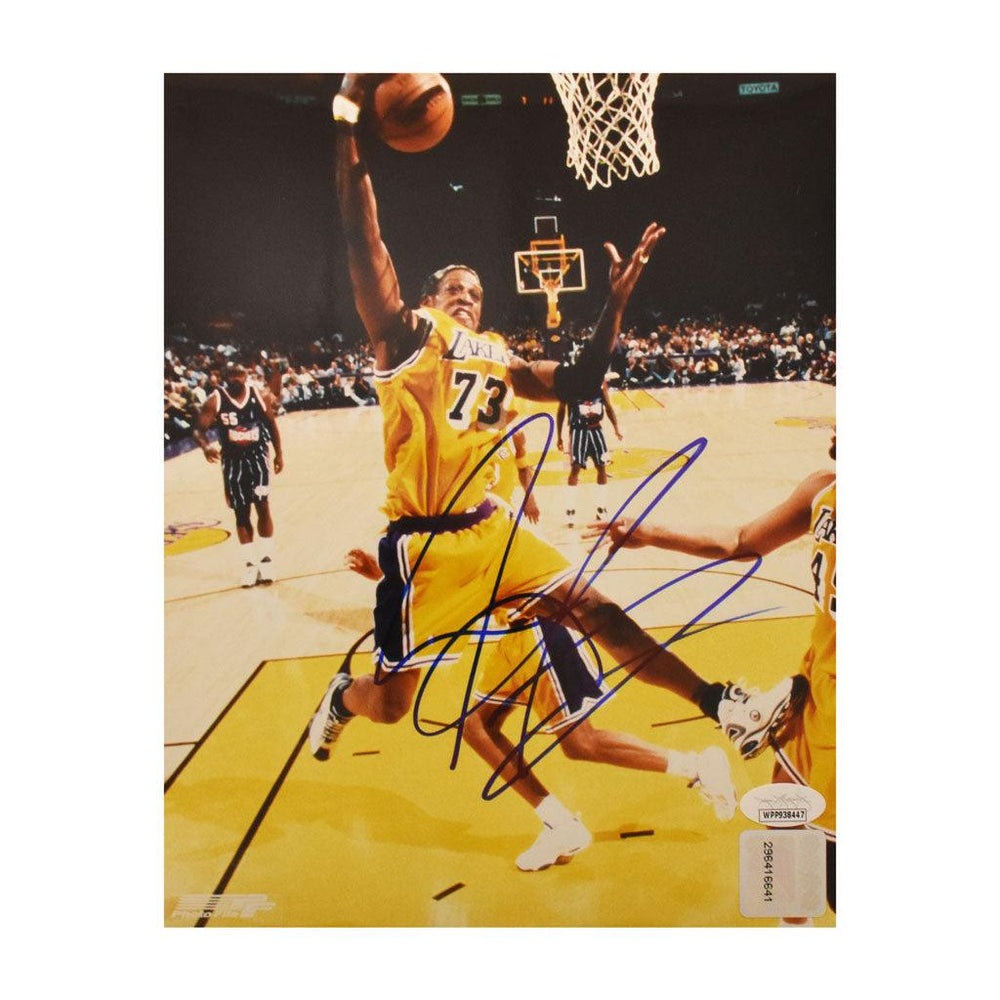 Dennis Rodman Signed Los Angeles Lakers 8x10 Photo (JSA) - RSA