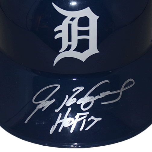 Ivan "Pudge" Rodriguez Detroit Tigers Full Size Souvenir Baseball Batting Helmet (JSA) HOF 17 Inscription Included - RSA