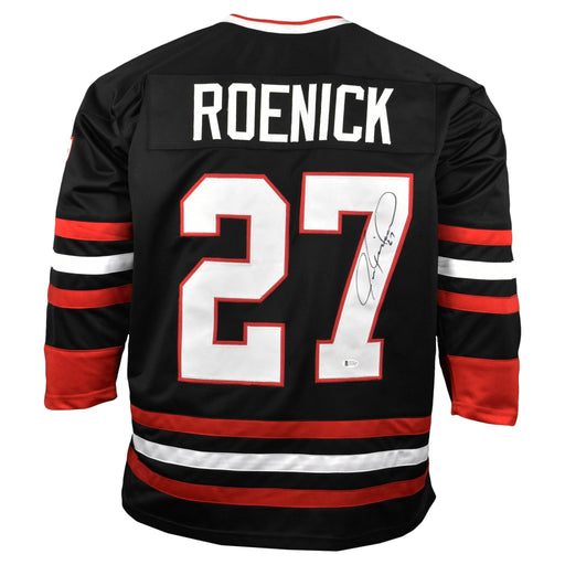 Jeremy Roenick Signed Chicago Black Hockey Jersey (Beckett) - RSA