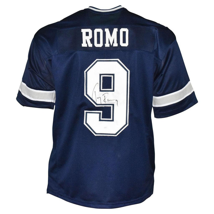Tony Romo Signed Dallas Pro Blue Football Jersey (JSA) - RSA