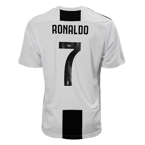 Cristiano Ronaldo Signed Pro Juventus White Soccer Jersey (Beckett) - RSA