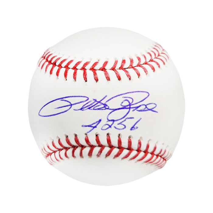 Pete Rose Signed 4256 Inscription Rawlings Official Major League Baseball (JSA) - RSA