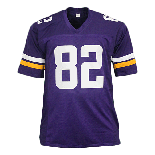 Kyle Rudolph Autographed Pro Style Football Jersey Purple (JSA) - RSA