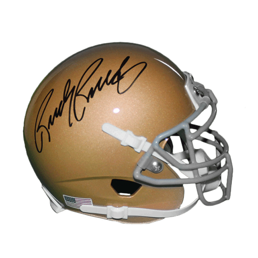 Rudy Ruettiger Notre Dame Autographed Mini Football Helmet Schutt JSA - RSA