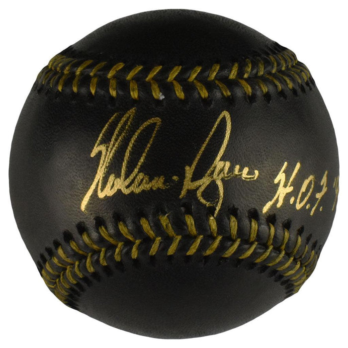 Nolan Ryan Signed And Inscribed HOF 99 Black MLB Baseball (AIV) - RSA