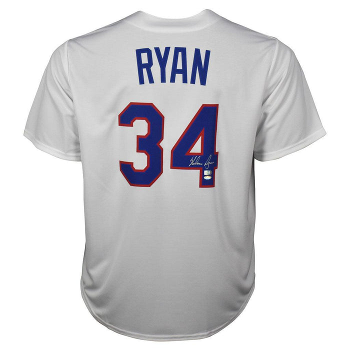 Nolan Ryan Signed Rangers Nike Cooperstown Collection White Jersey (AIV) - RSA