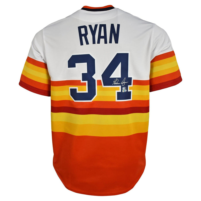 Nolan Ryan Signed Houston Astros Majestic Jersey Rainbow (AIV & Nolan Ryan Holo) - RSA