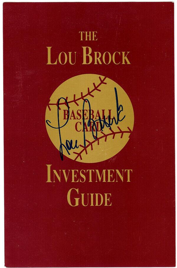 Lou Brock Autographed 5.5x8.5 Guide St. Louis Cardinals Stock #106132 - RSA