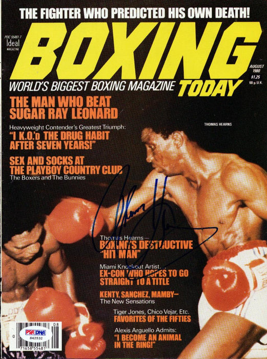 Thomas "Hitman" Hearns Autographed Boxing Today Magazine Cover PSA/DNA #S42532 - RSA