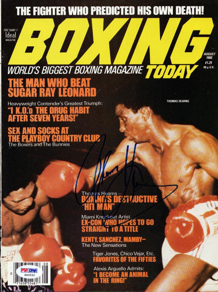 Thomas "Hitman" Hearns Autographed Boxing Today Magazine Cover PSA/DNA #S42532 - RSA